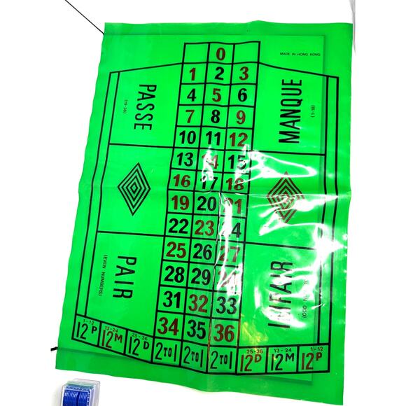 Vintage K.N. Roulette Set COMPLETE - Roulette Wheel, Table Layout & MORE - Picture 3 of 11